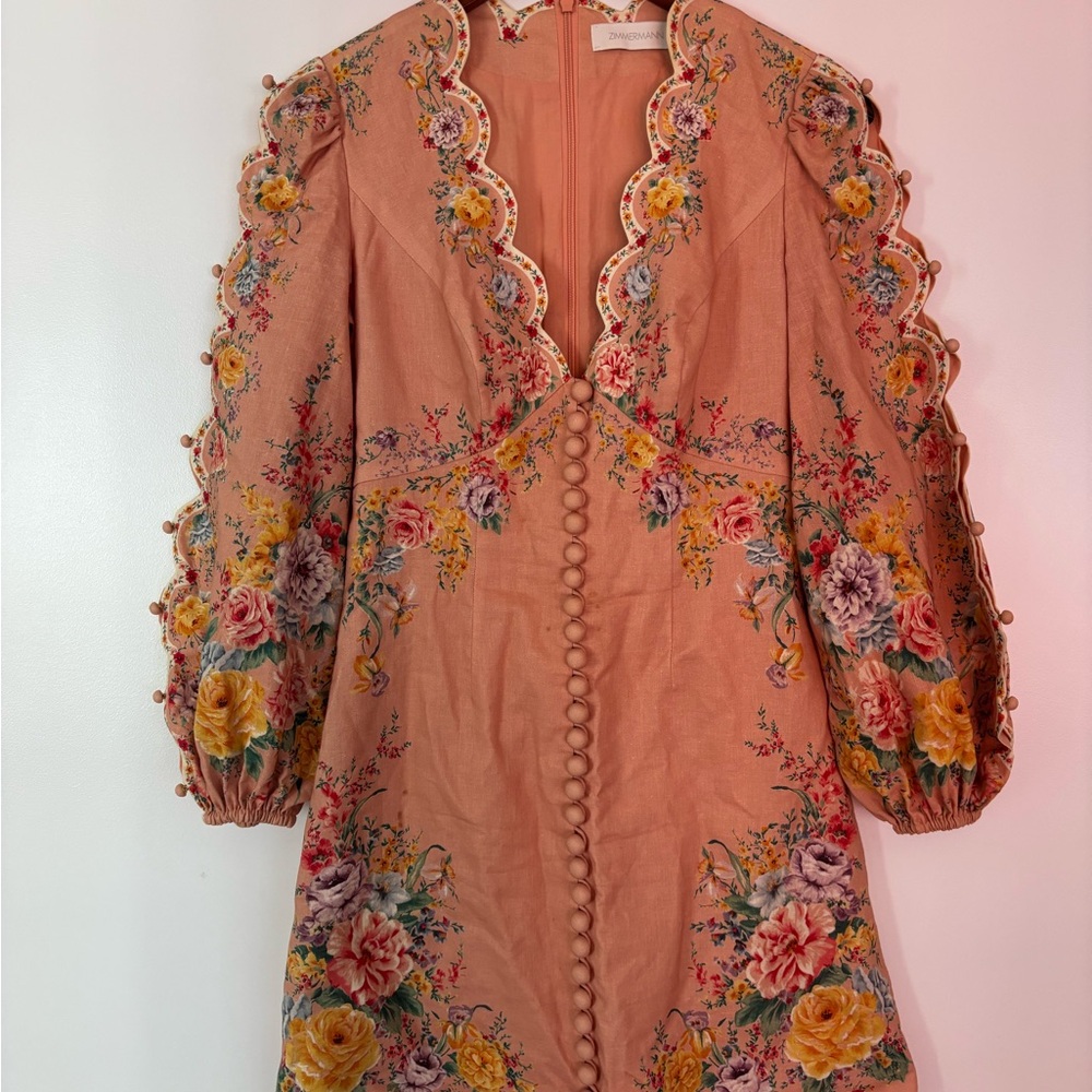 Zimmermann scalloped linen dress